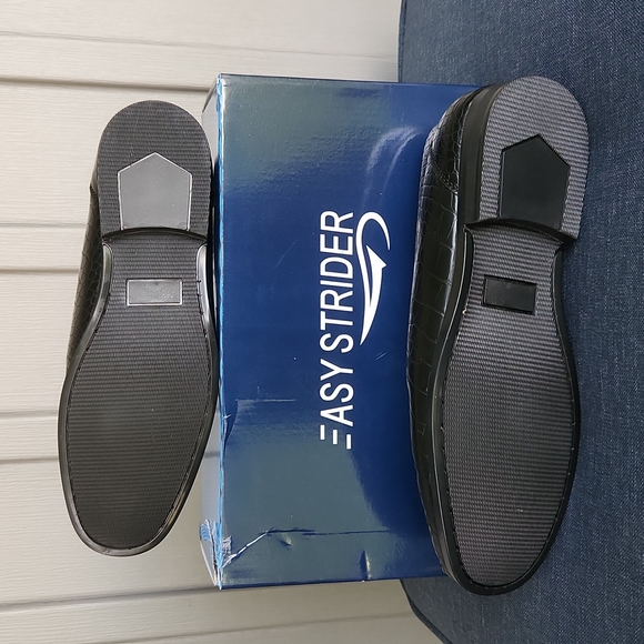 NIB Mens Easy Strider Timeless Classy Comfort Loafer Shoes Black Croc Size 10 - Picture 8 of 16